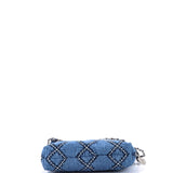22 Chain Hobo Quilted Stitched Denim Small