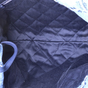 22 Chain Hobo Quilted Stitched Denim Small
