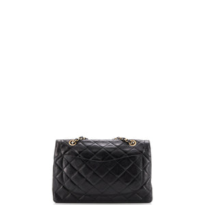 Vintage Two Tone CC Flap Bag Quilted Lambskin Medium