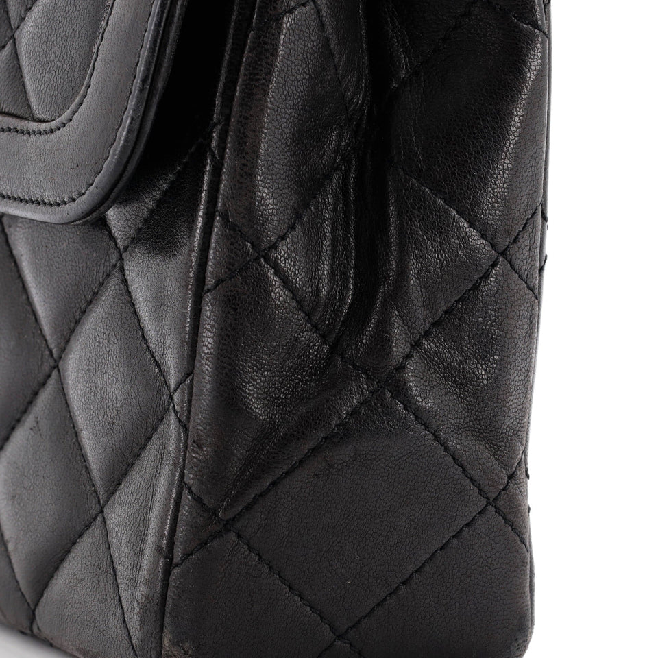Vintage Two Tone CC Flap Bag Quilted Lambskin Medium
