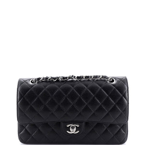 Classic Double Flap Bag Quilted Caviar Medium