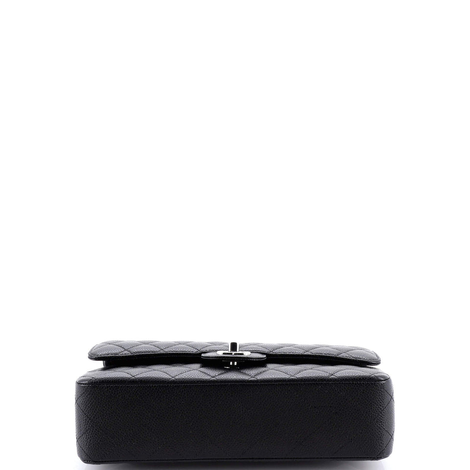 Classic Double Flap Bag Quilted Caviar Medium