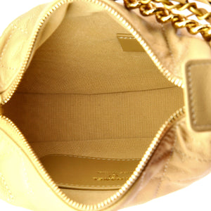 Double Chain Bow Hobo Pouch Quilted Caviar Mini