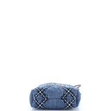 22 Chain Hobo Quilted Stitched Denim Mini