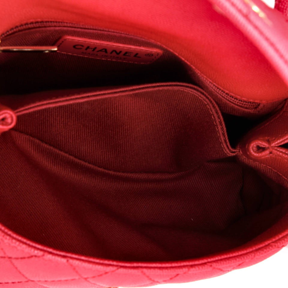 Coco Top Handle Bag Quilted Caviar Mini