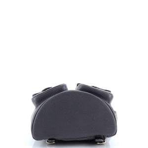 Duma Pockets Drawstring Backpack Quilted Caviar Small