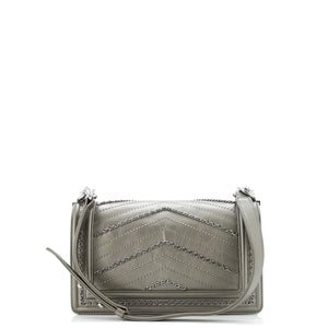Boy Flap Bag Chevron Embellished Crumpled Calfskin Old Medium