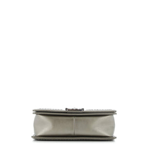 Boy Flap Bag Chevron Embellished Crumpled Calfskin Old Medium