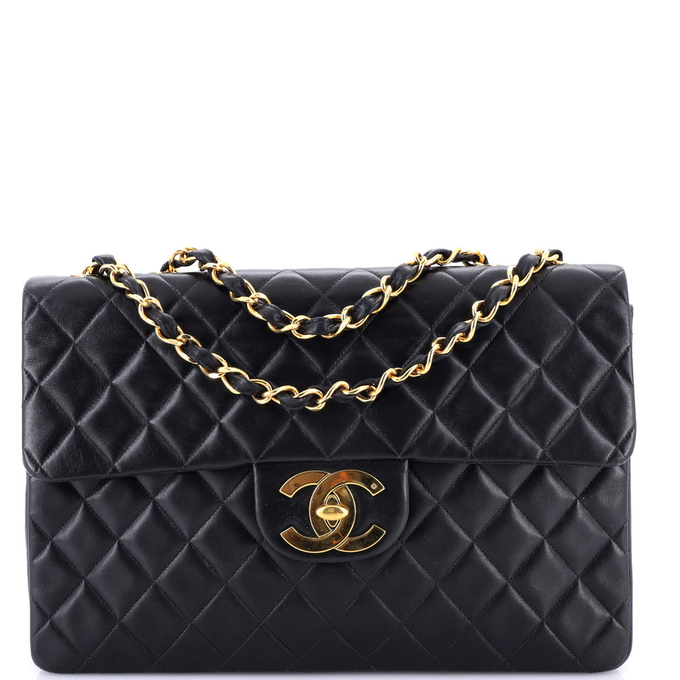 Vintage Classic Single Flap Bag Quilted Lambskin Maxi