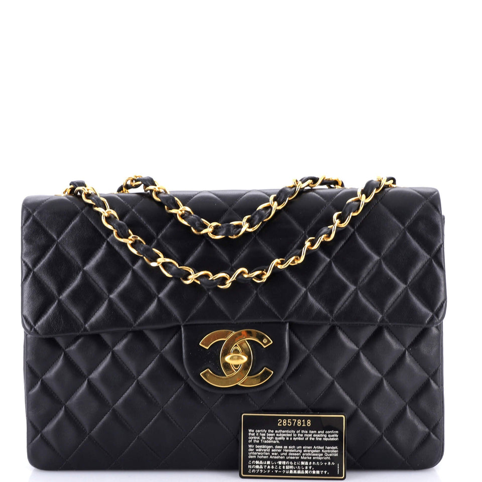 Vintage Classic Single Flap Bag Quilted Lambskin Maxi