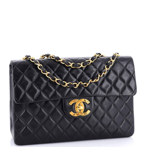 Vintage Classic Single Flap Bag Quilted Lambskin Maxi