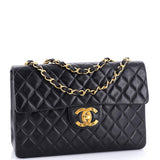Vintage Classic Single Flap Bag Quilted Lambskin Maxi