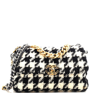 19 Flap Bag Quilted Tweed Large