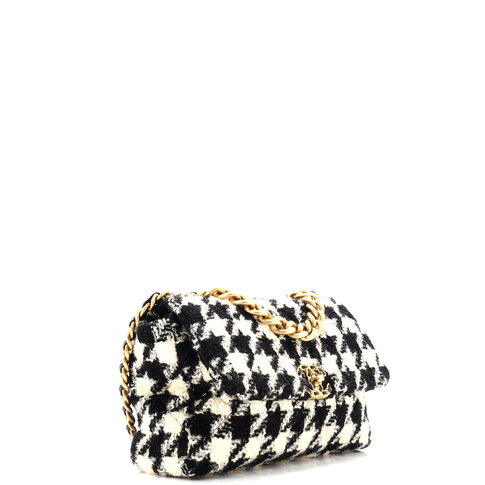 19 Flap Bag Quilted Tweed Large
