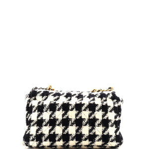19 Flap Bag Quilted Tweed Large