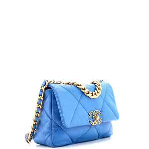19 Flap Bag Quilted Leather Medium