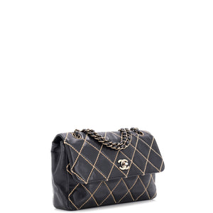 Surpique Flap Bag Quilted Leather Medium