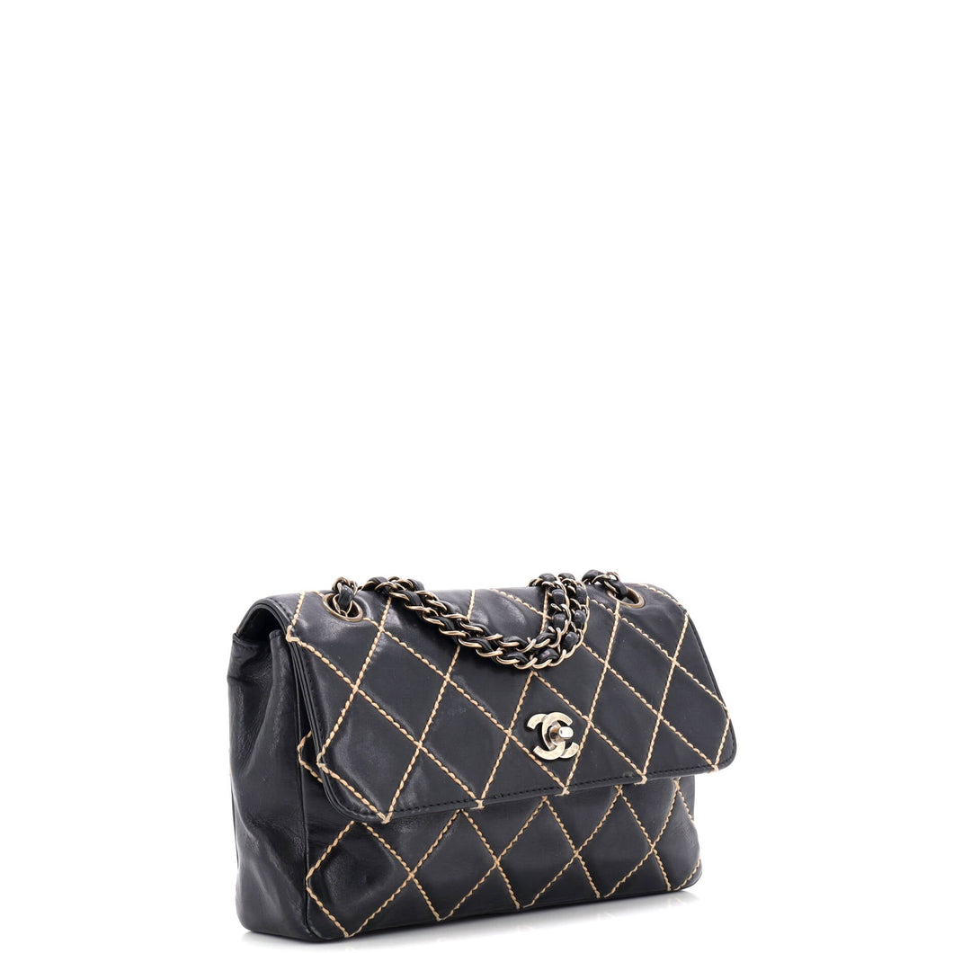 Surpique Flap Bag Quilted Leather Medium