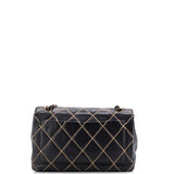 Surpique Flap Bag Quilted Leather Medium