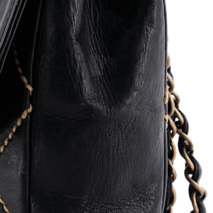 Surpique Flap Bag Quilted Leather Medium