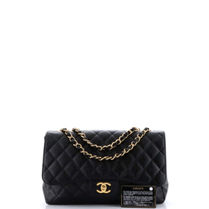 Classic Single Flap Bag Quilted Caviar Jumbo