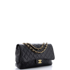 Classic Single Flap Bag Quilted Caviar Jumbo