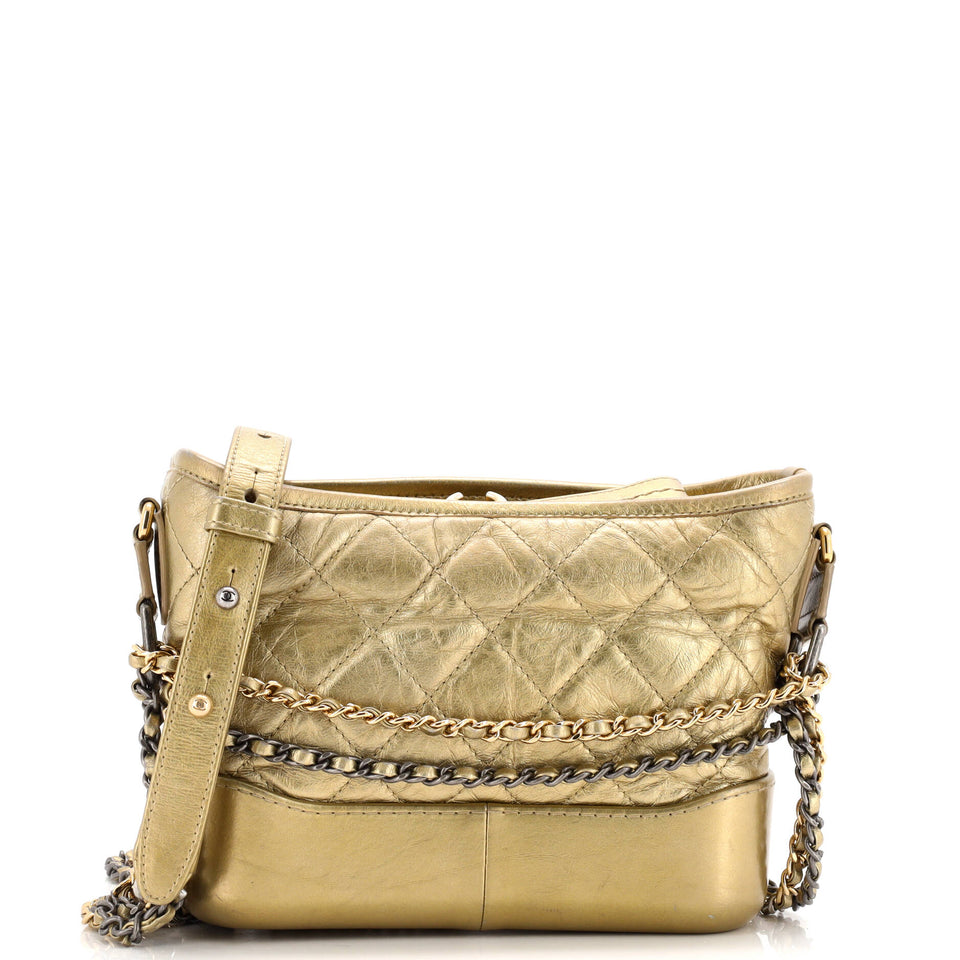 Gabrielle Hobo Quilted Aged Calfskin Small