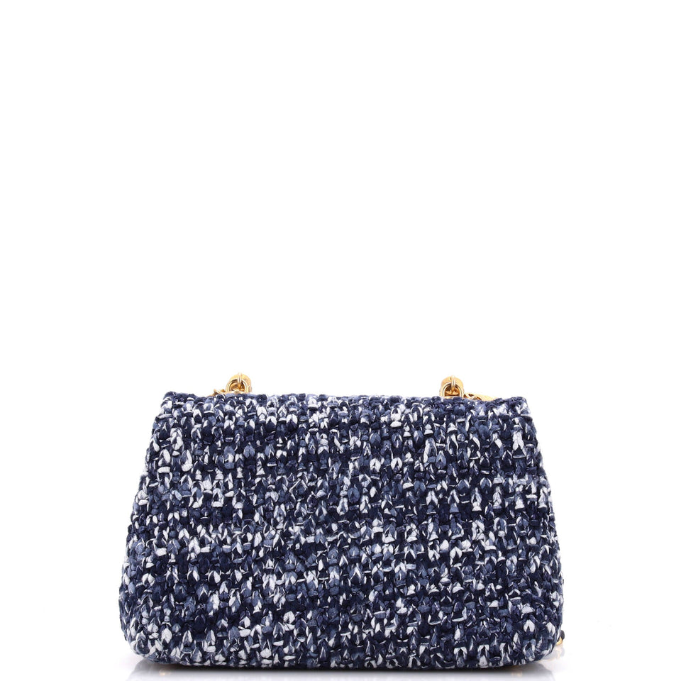 Coco Top Handle Bag Crochet with Lambskin Small