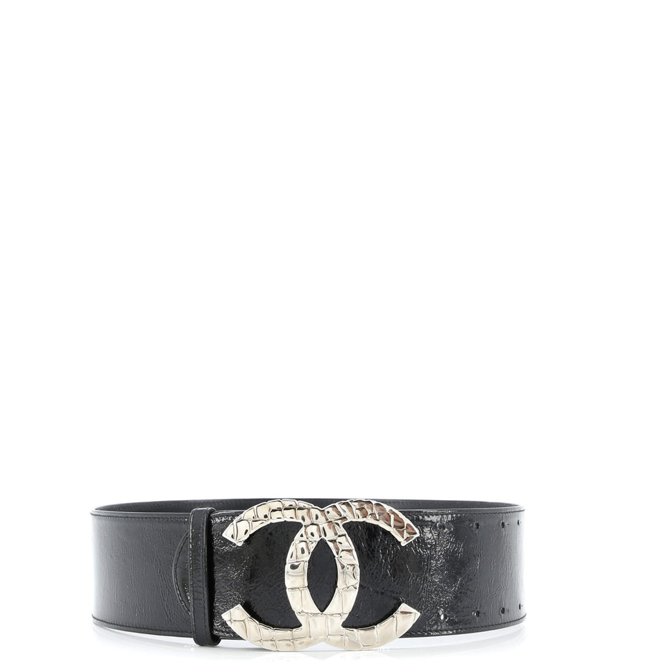 CC Logo Belt Patent Extra Wide