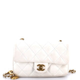Heart Charms Flap Bag Quilted Lambskin Mini