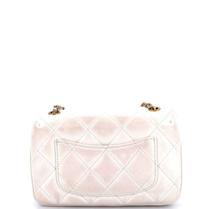 Heart Charms Flap Bag Quilted Lambskin Mini
