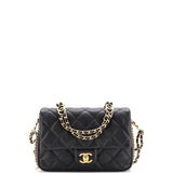 Coco You Chain Flap Bag Quilted Caviar Mini