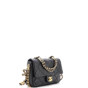 Coco You Chain Flap Bag Quilted Caviar Mini