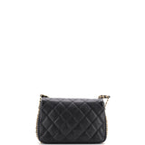 Coco You Chain Flap Bag Quilted Caviar Mini