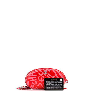 Coco Neige Zip Around Sunglasses Case with Chain Printed Leather