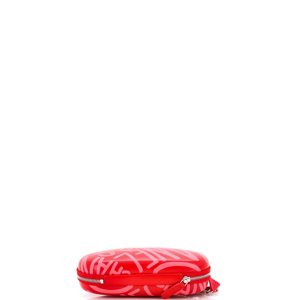 Coco Neige Zip Around Sunglasses Case with Chain Printed Leather