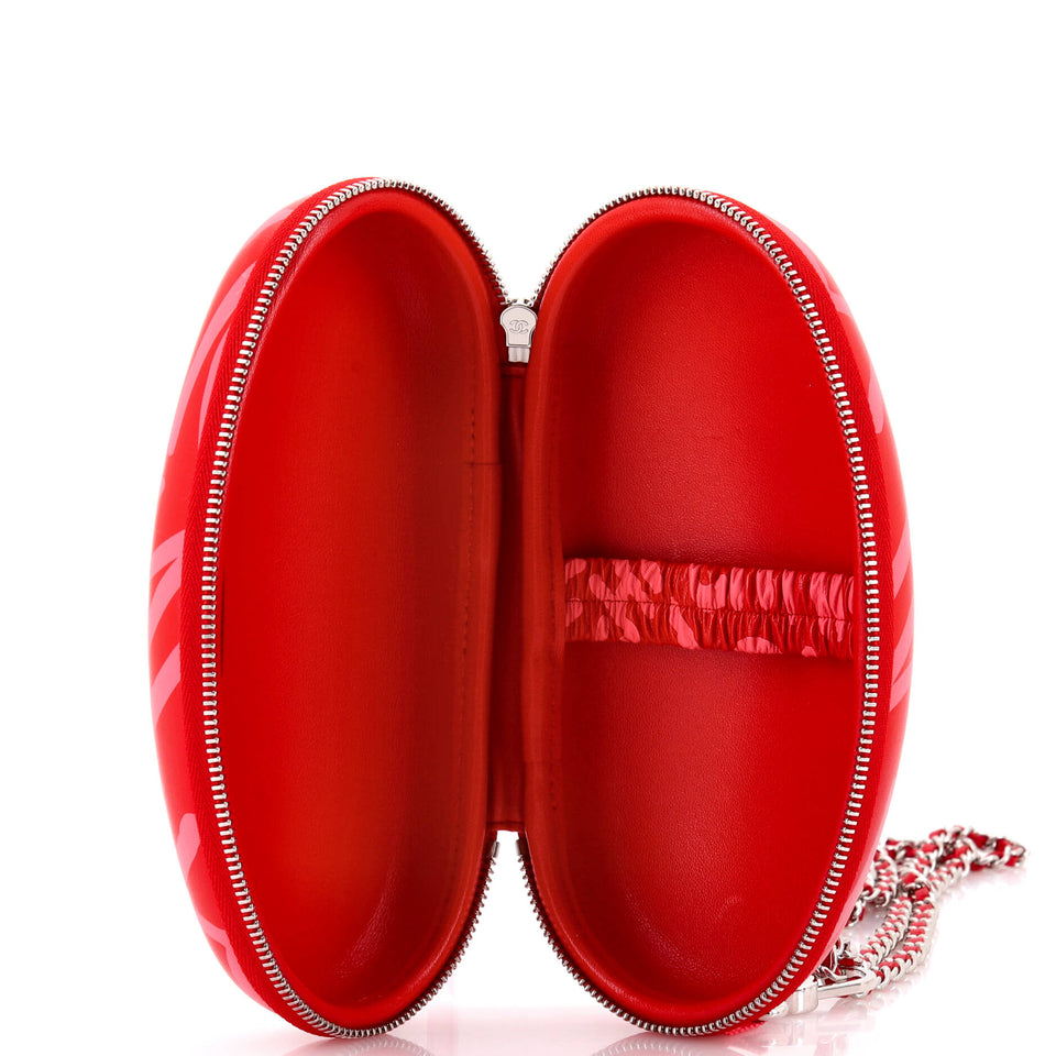 Coco Neige Zip Around Sunglasses Case with Chain Printed Leather