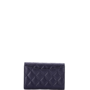 Trifold Classic Flap Wallet Quilted Caviar Medium