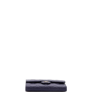 Trifold Classic Flap Wallet Quilted Caviar Medium