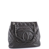 Timeless CC Soft Tote Quilted Caviar Large