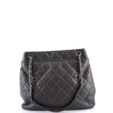 Timeless CC Soft Tote Quilted Caviar Large