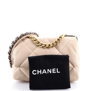19 Flap Bag Quilted Leather Medium
