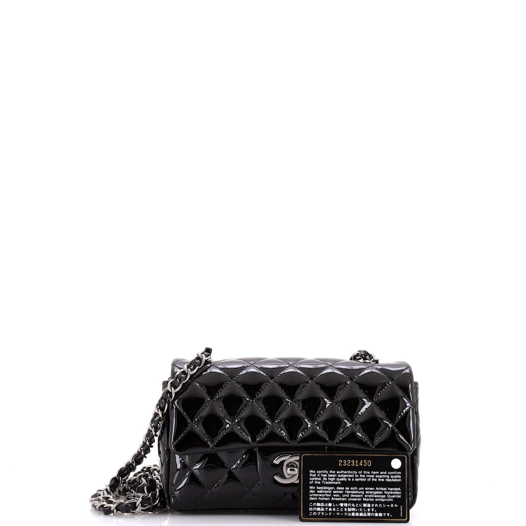 Classic Single Flap Bag Quilted Patent Mini