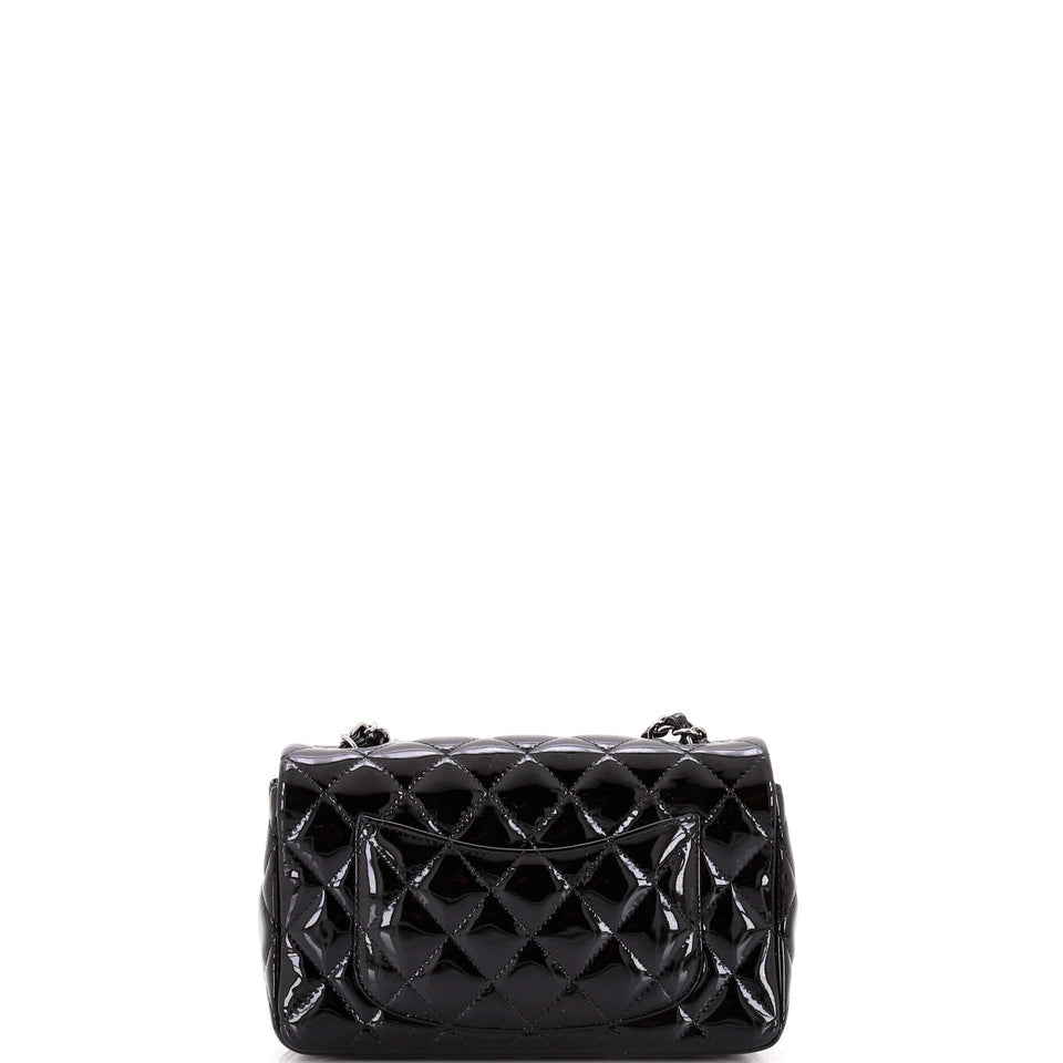 Classic Single Flap Bag Quilted Patent Mini