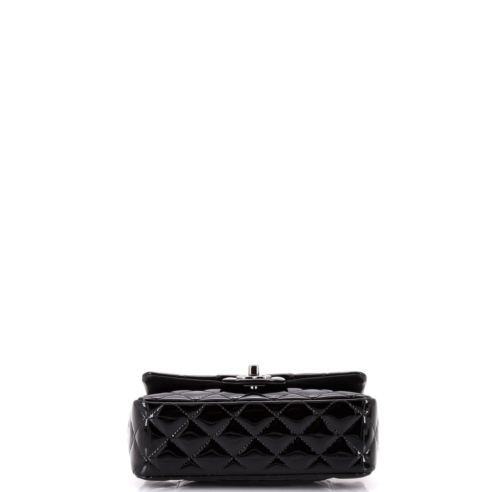 Classic Single Flap Bag Quilted Patent Mini