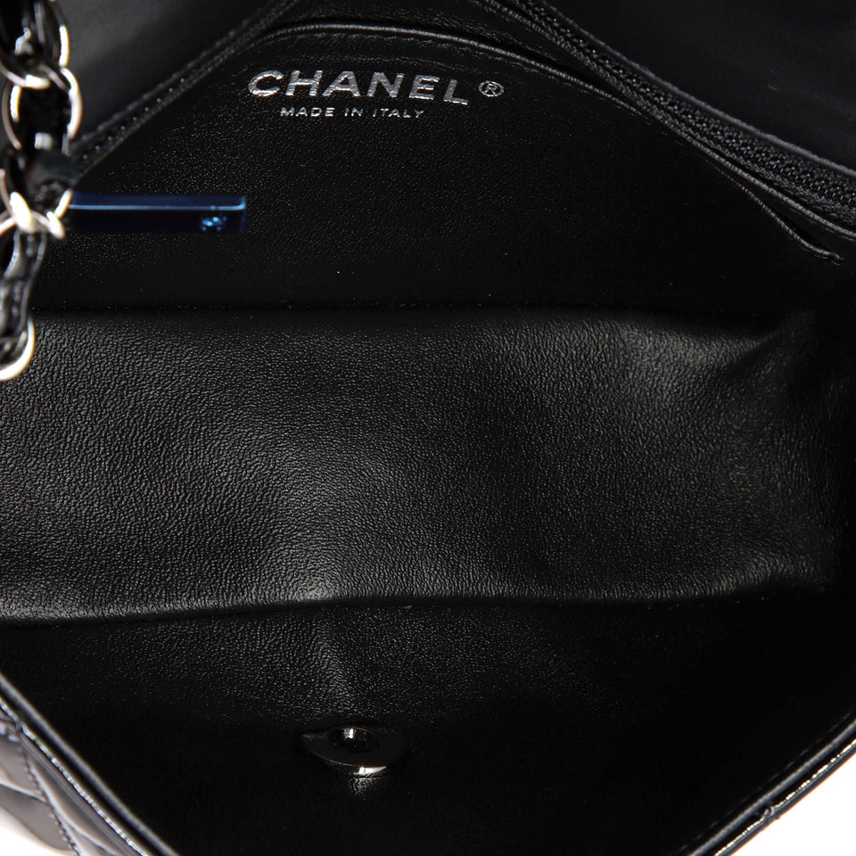 Classic Single Flap Bag Quilted Patent Mini