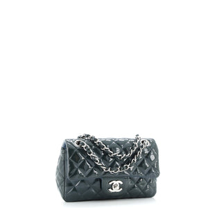 Classic Single Flap Bag Quilted Patent Mini