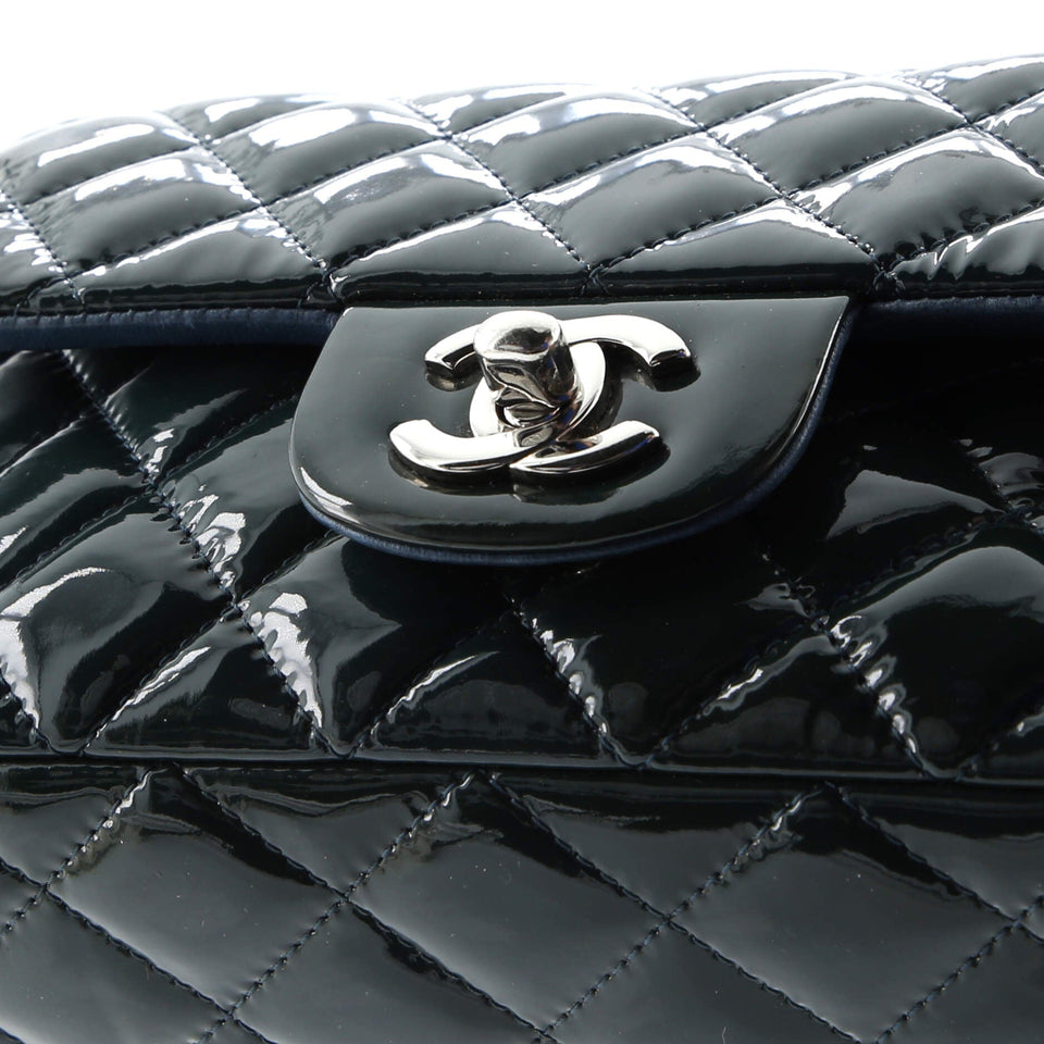Classic Single Flap Bag Quilted Patent Mini