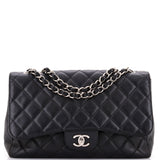 Classic Single Flap Bag Quilted Caviar Jumbo