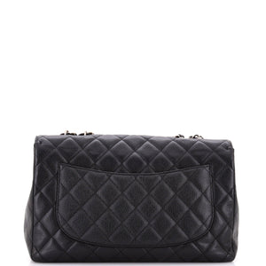 Classic Single Flap Bag Quilted Caviar Jumbo